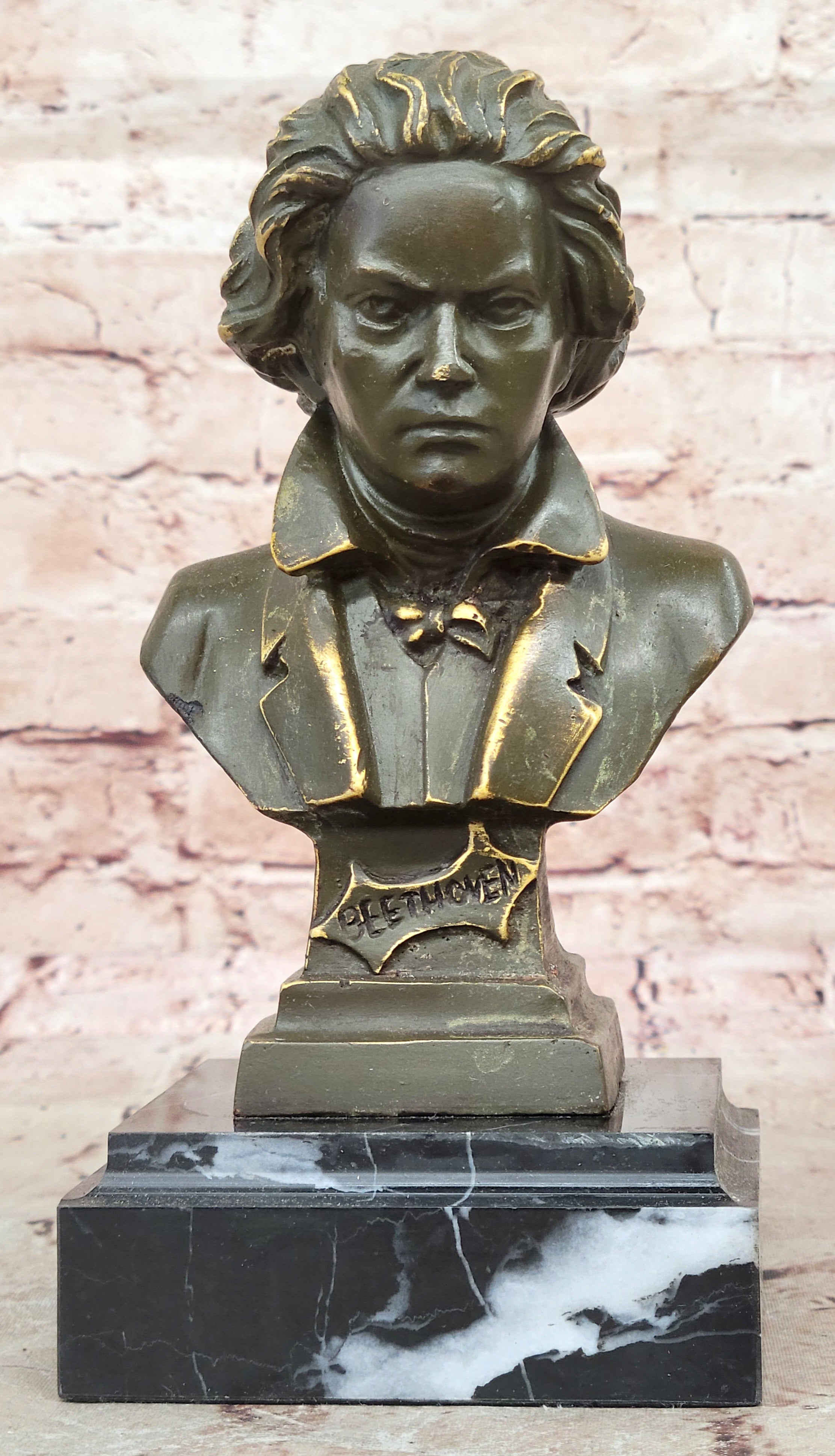 Ludwig van Beethoven Bronze Bust - Classical Composer Art