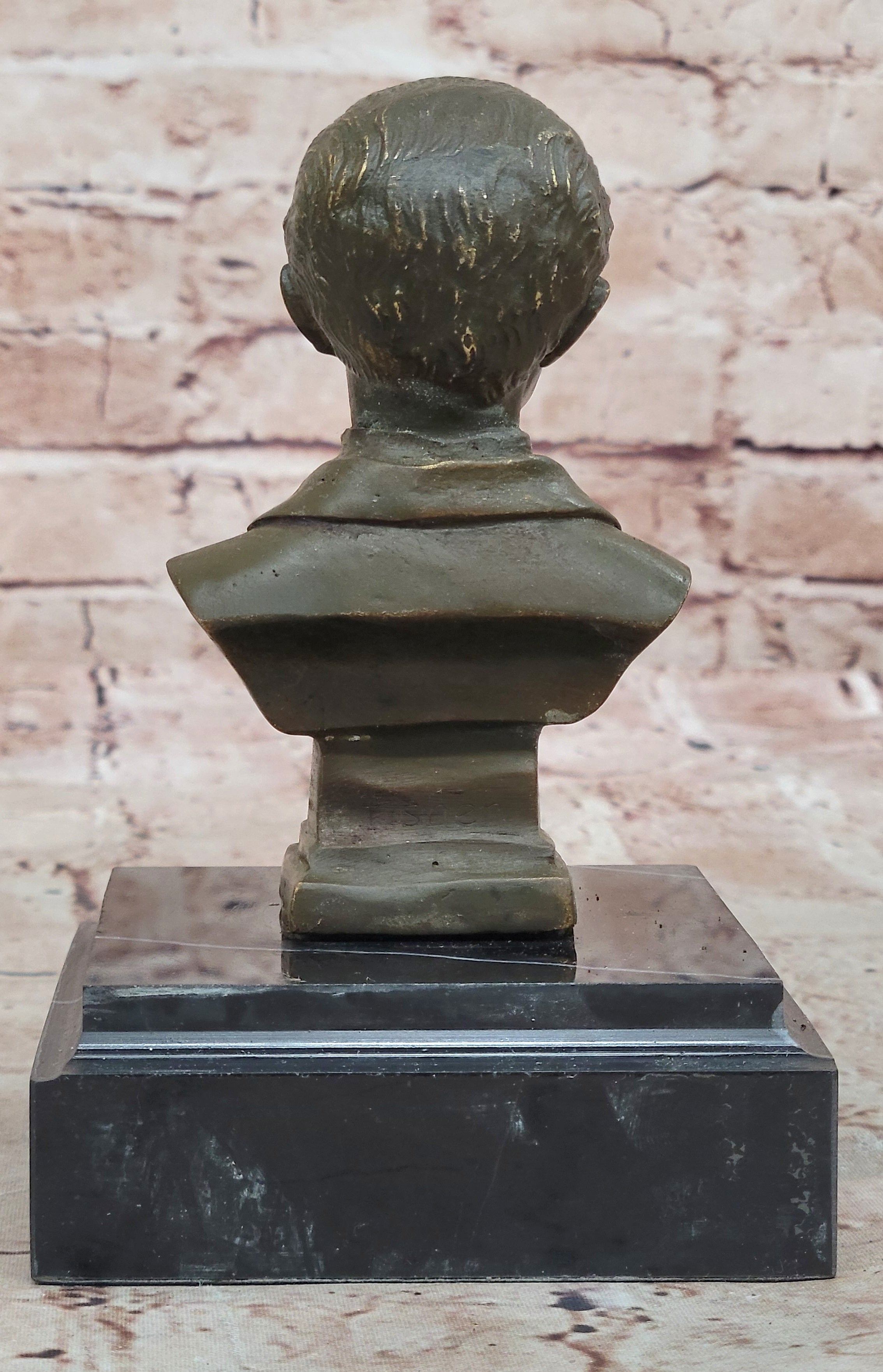 Johann Strauss Bronze Composer Bust on Marble Base