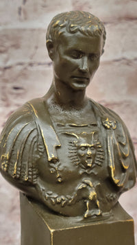 Bronze Bust of Julius Caesar Roman Classical Sculpture