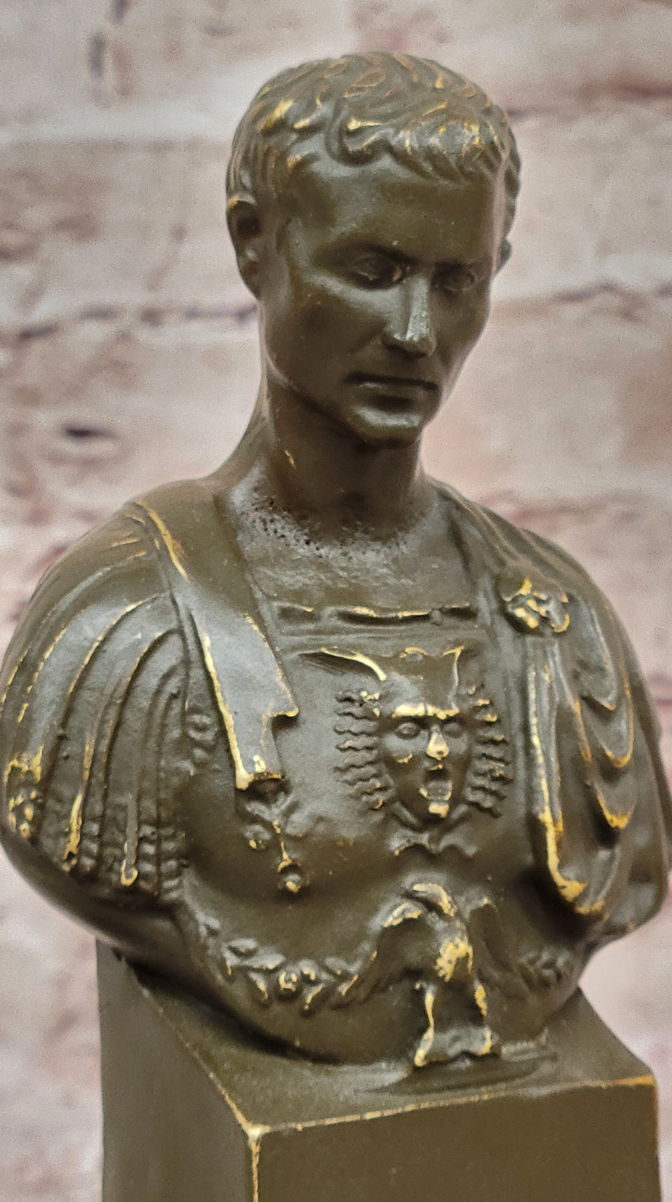 Bronze Bust of Julius Caesar Roman Classical Sculpture