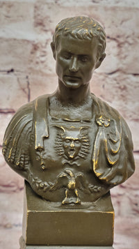 Bronze Bust of Julius Caesar Roman Classical Sculpture