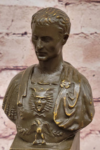 Bronze Bust of Julius Caesar Roman Classical Sculpture