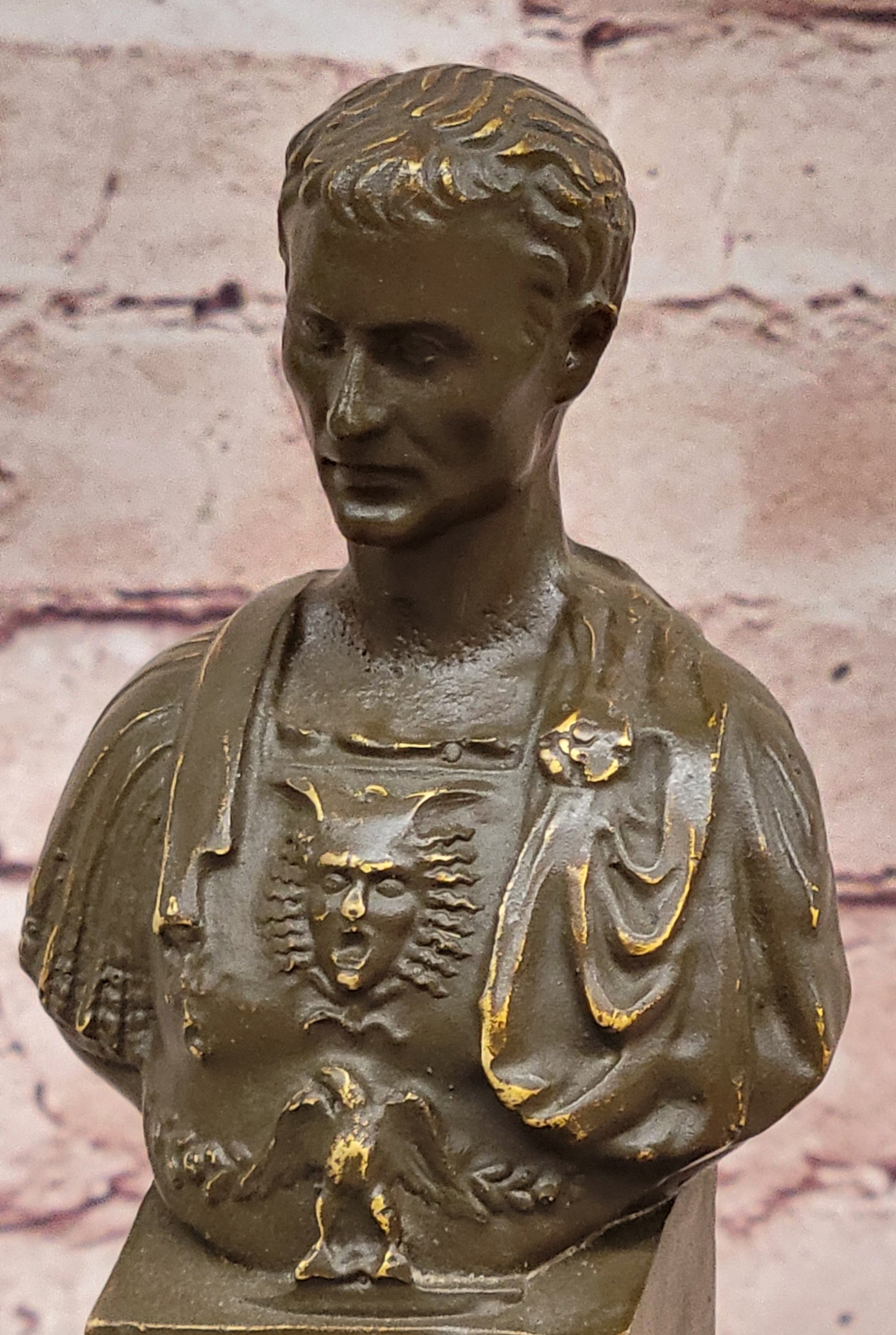Bronze Bust of Julius Caesar Roman Classical Sculpture