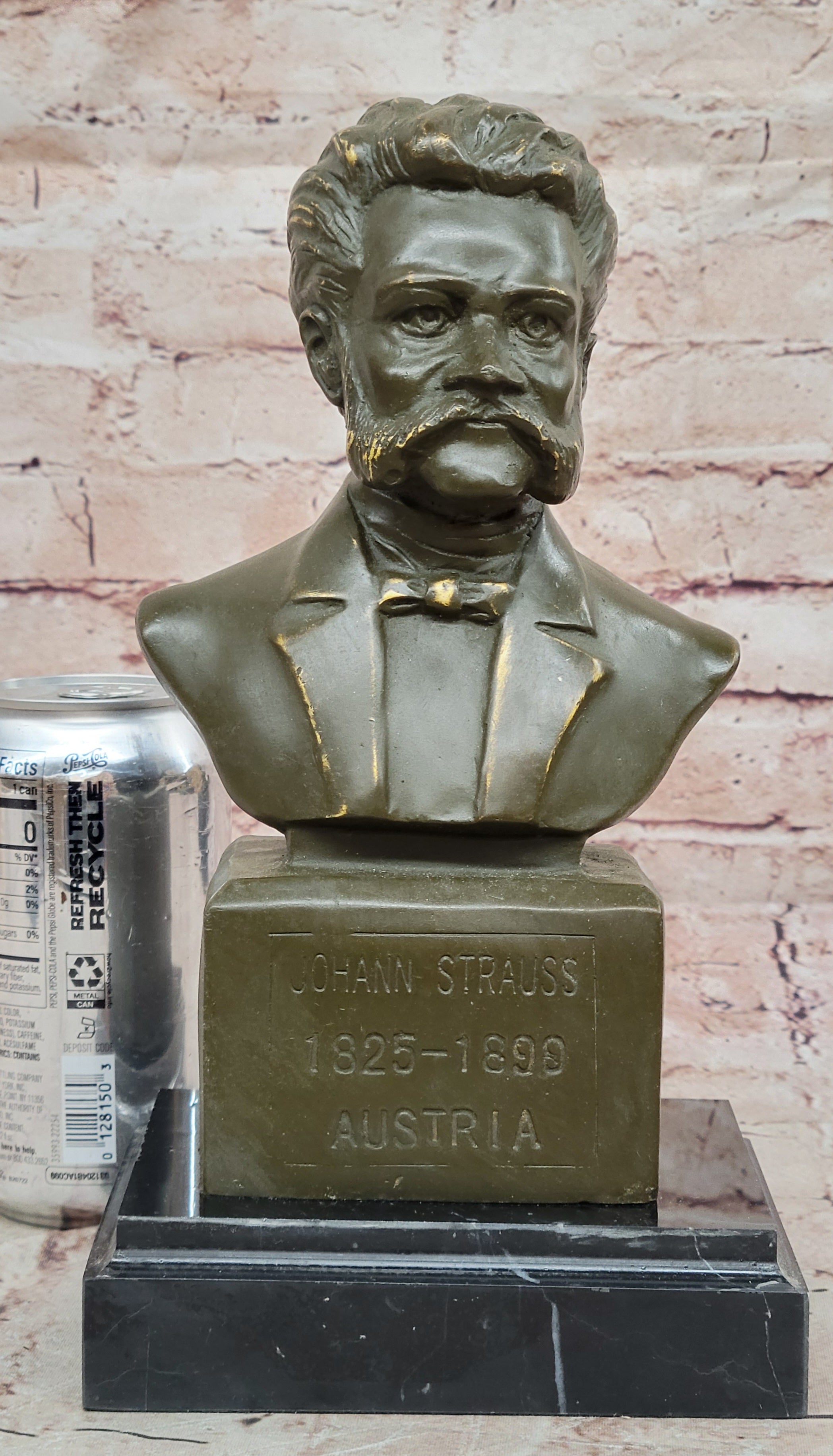 Bronze Bust of Johann Strauss – Austrian Composer