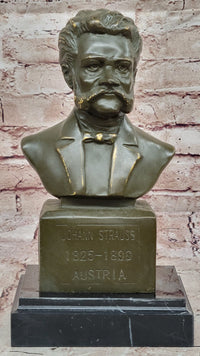 Bronze Bust of Johann Strauss – Austrian Composer
