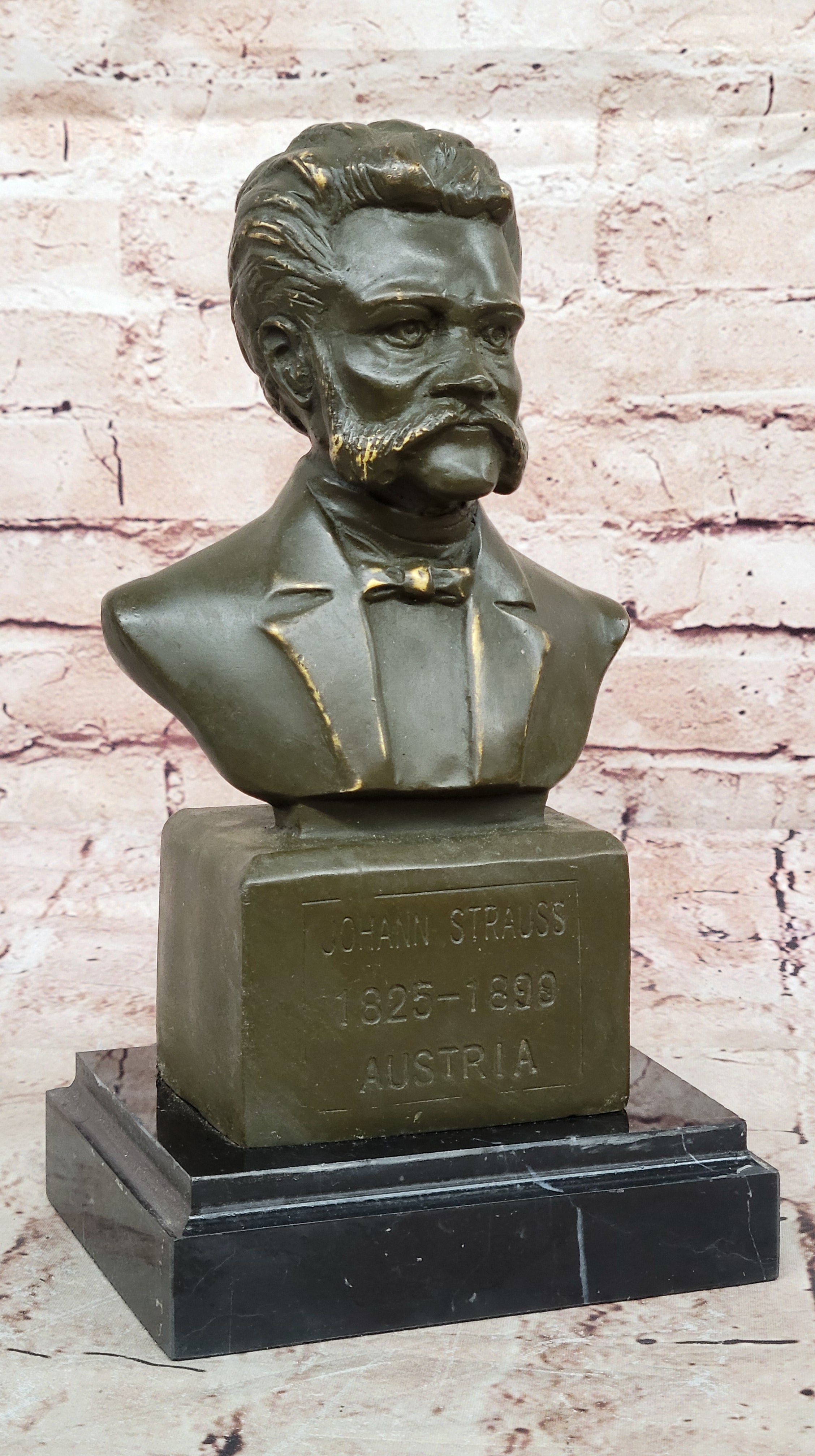 Bronze Bust of Johann Strauss – Austrian Composer