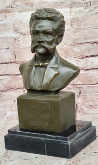 Bronze Bust of Johann Strauss – Austrian Composer