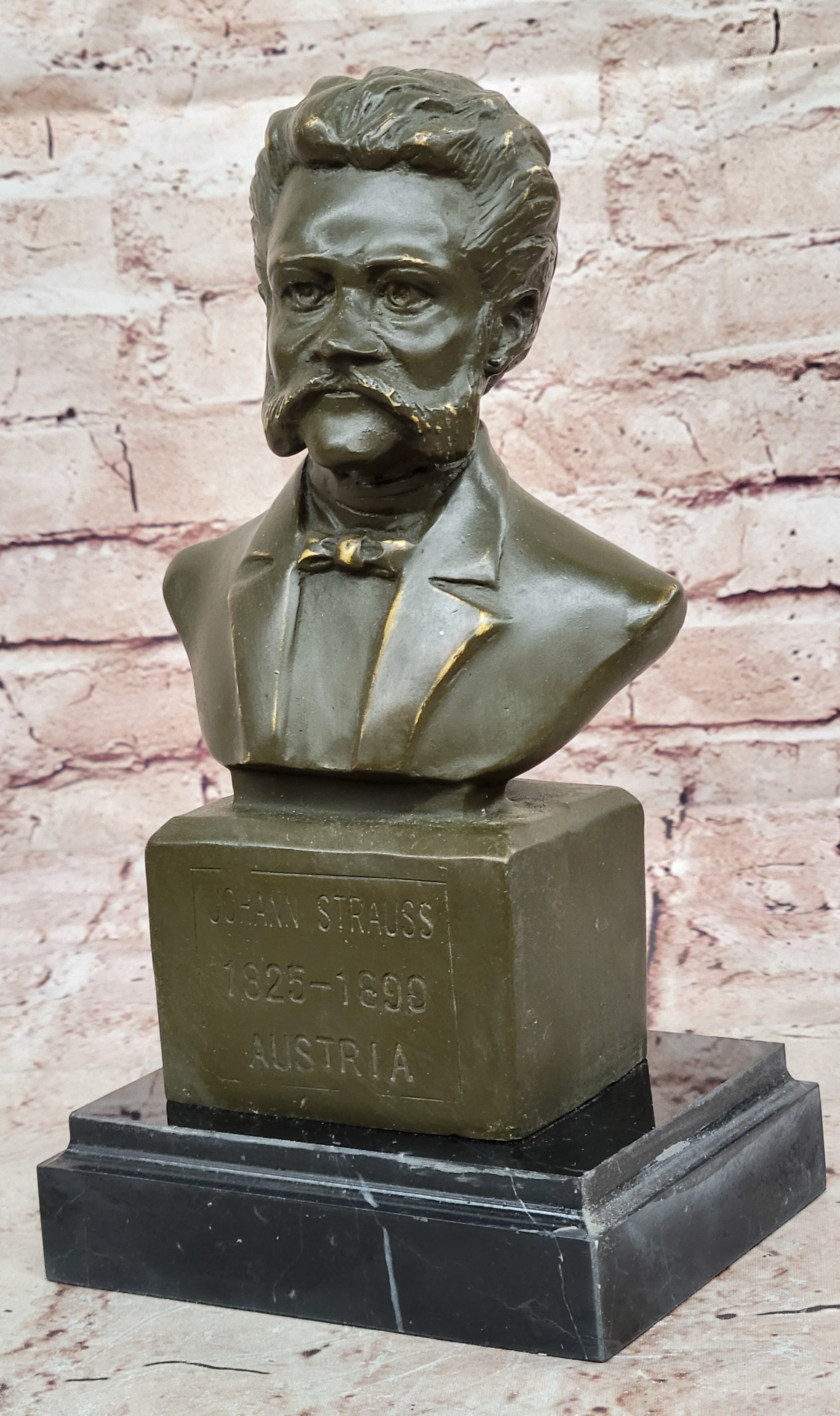 Bronze Bust of Johann Strauss – Austrian Composer