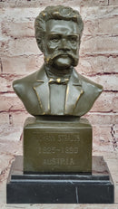 Bronze Bust of Johann Strauss – Austrian Composer