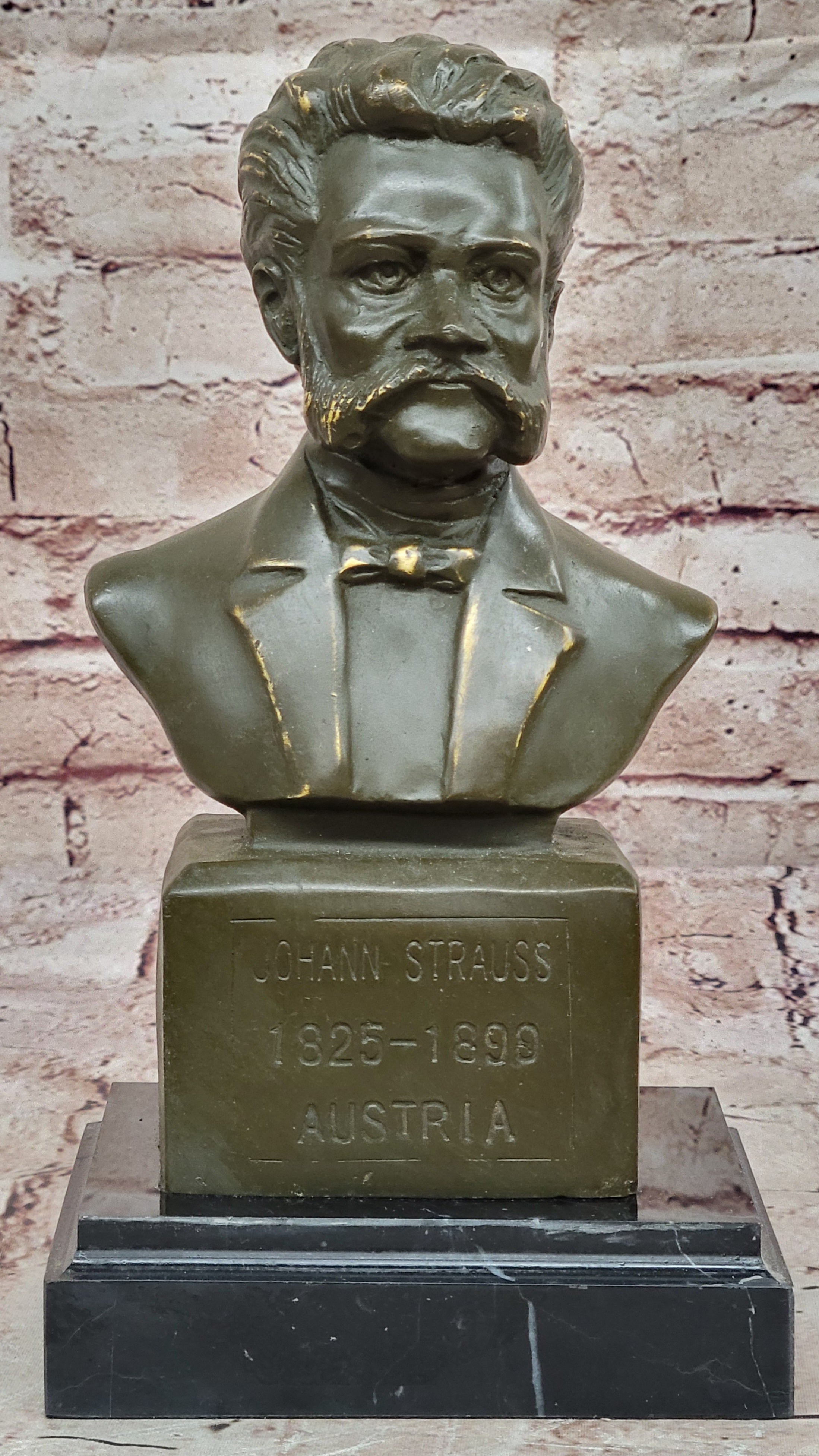 Bronze Bust of Johann Strauss – Austrian Composer