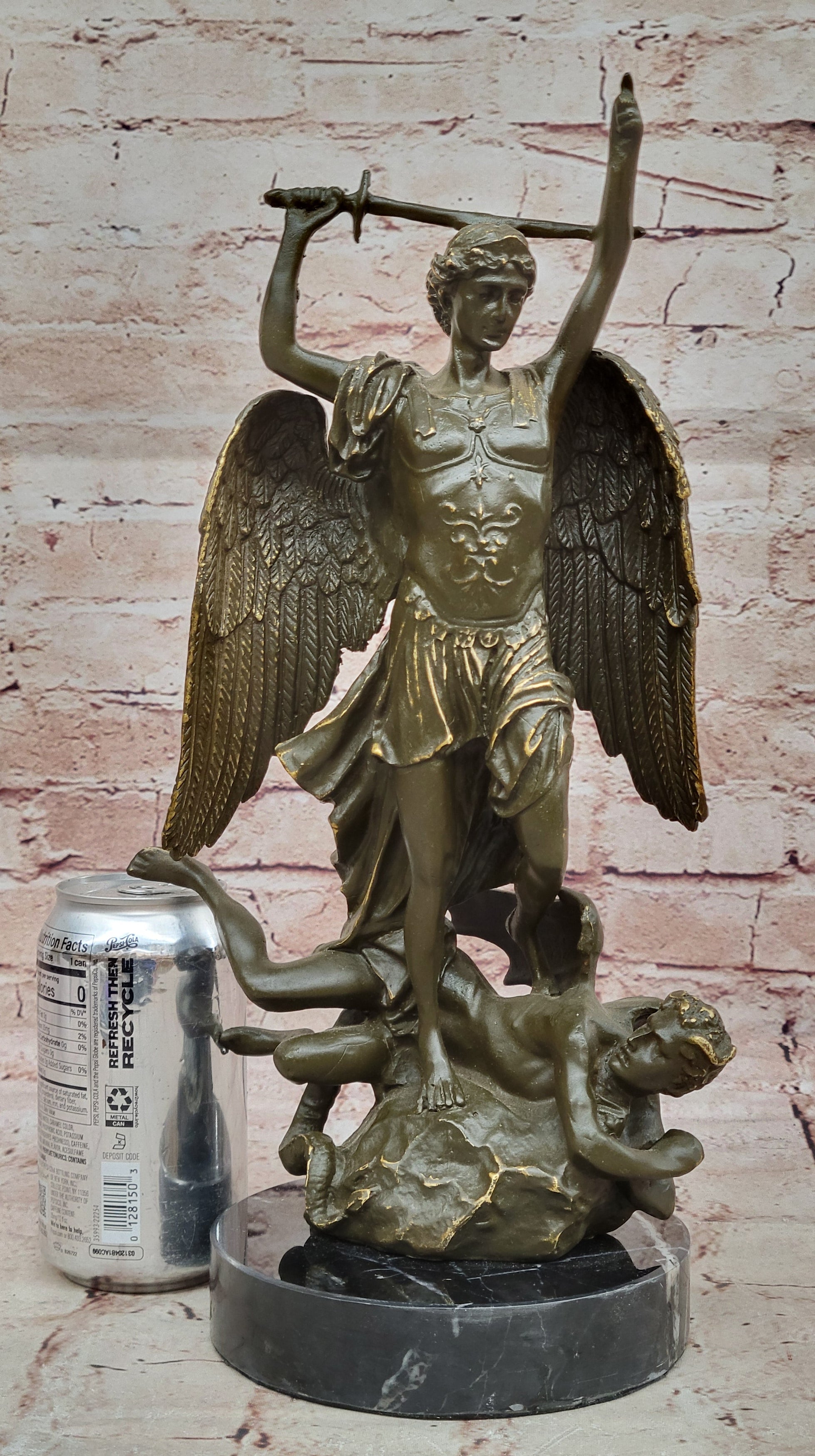 Saint Michael Slaying the Dragon Bronze by Carpeaux