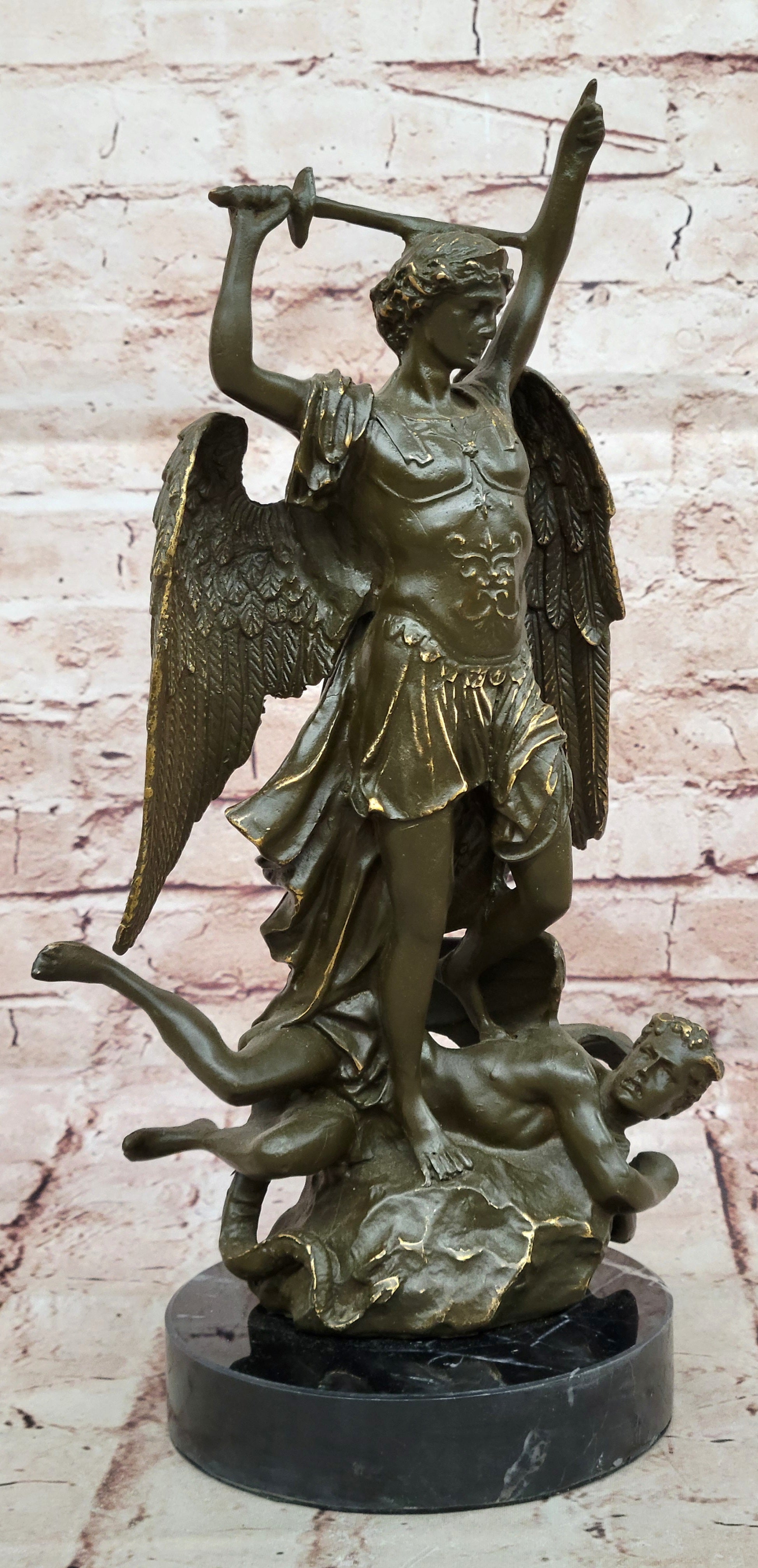 Saint Michael Slaying the Dragon Bronze by Carpeaux