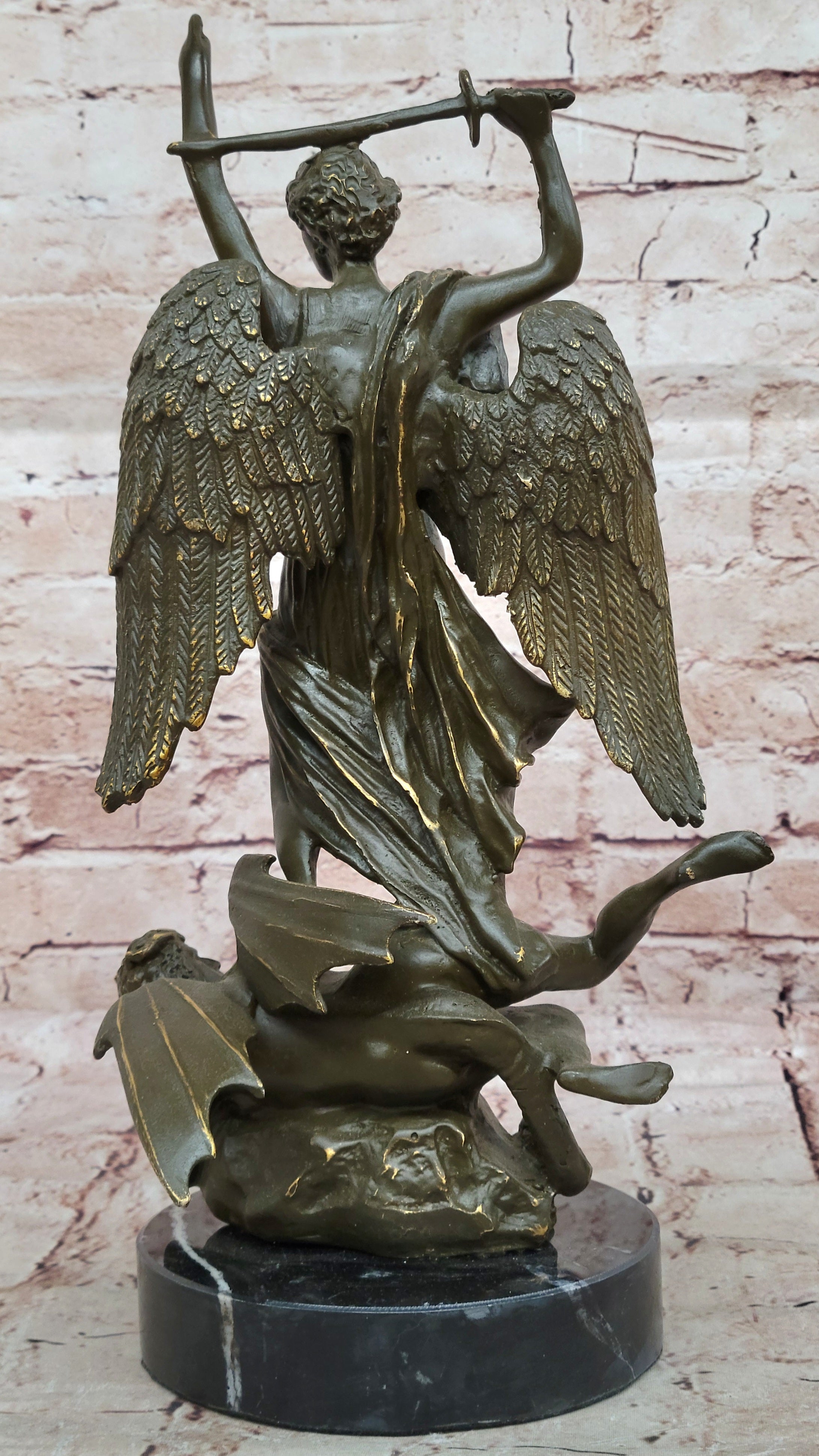 Saint Michael Slaying the Dragon Bronze by Carpeaux