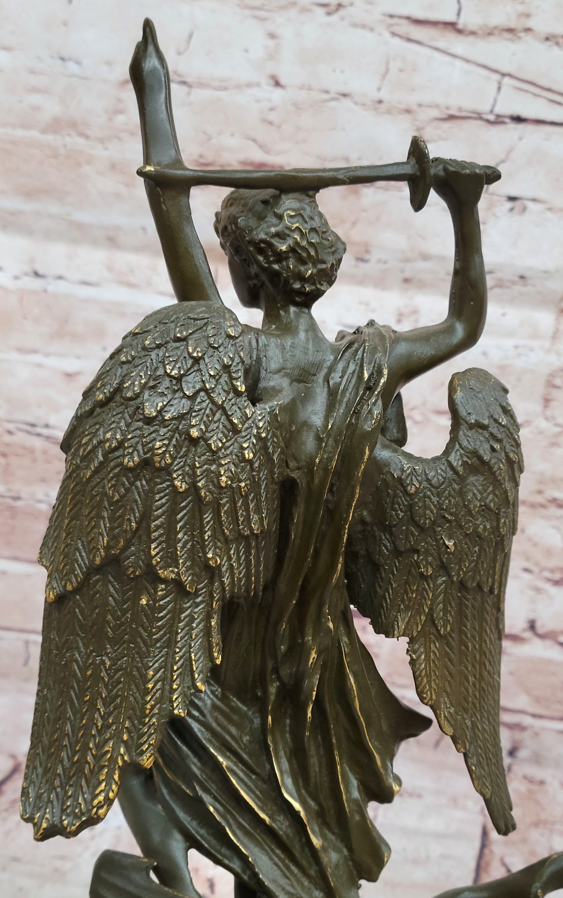 Saint Michael Slaying the Dragon Bronze by Carpeaux