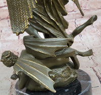 Saint Michael Slaying the Dragon Bronze by Carpeaux