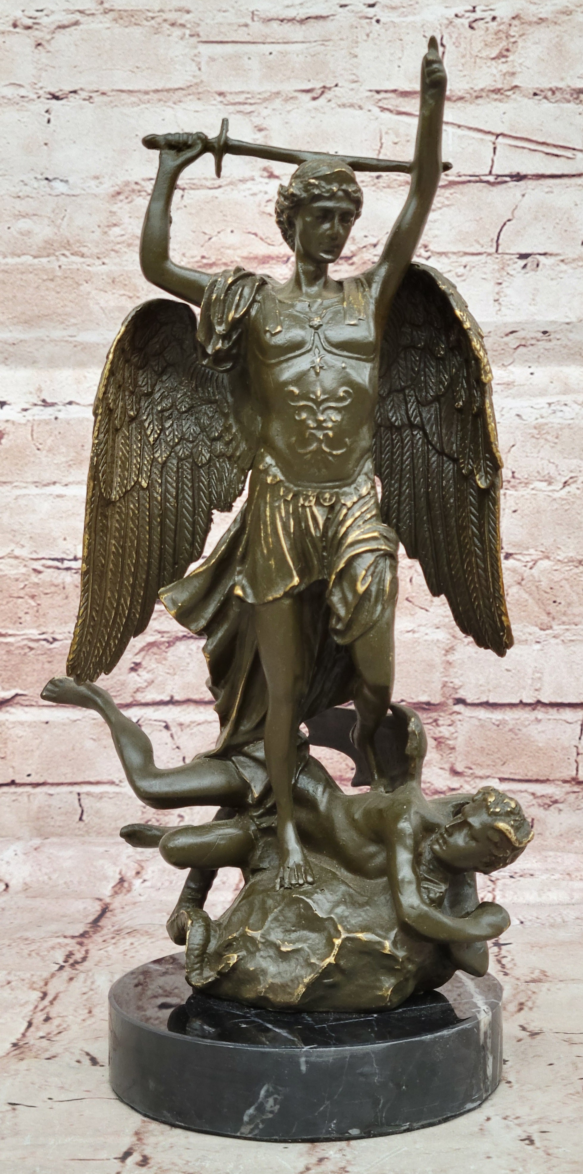 Saint Michael Slaying the Dragon Bronze by Carpeaux