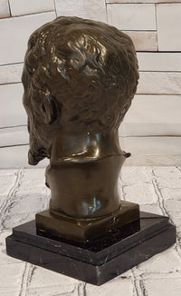 Signed Fisher Bust of Michael Angelo Genuine Bronze Sculpture Hand Made Statue