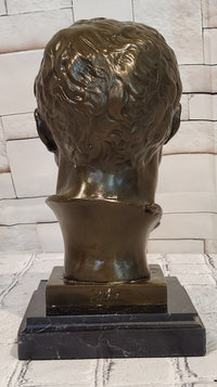 Signed Fisher Bust of Michael Angelo Genuine Bronze Sculpture Hand Made Statue