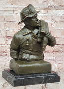 Bronze Firefighter Bust – Heroic Tribute