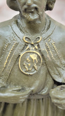 Bronze Saint Jude Sculpture Holding Staff on Marble Base