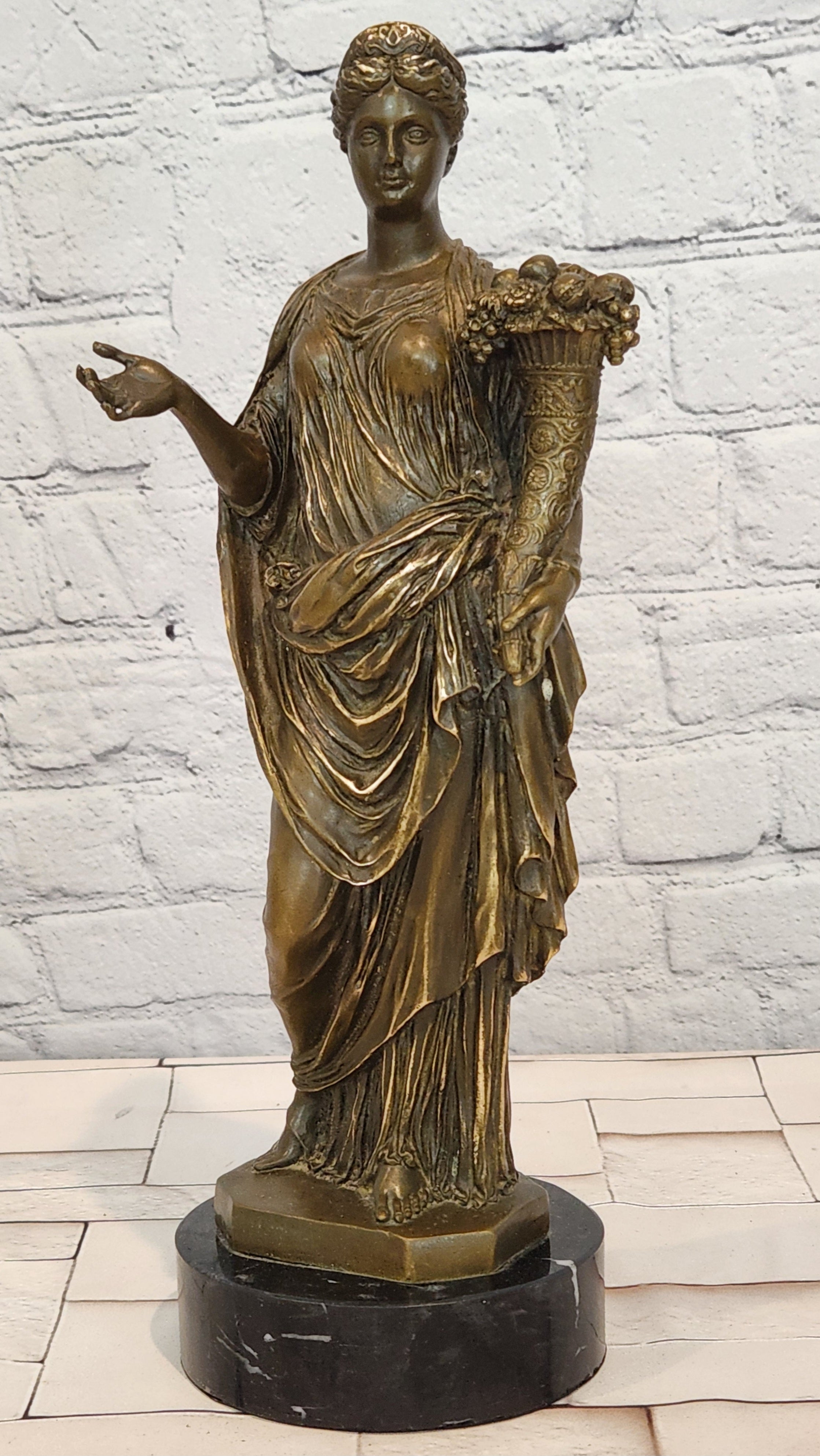 Fortune Fortuna Greek Goddess Hot Cast Original Bronze Sculpture By jean Patoue