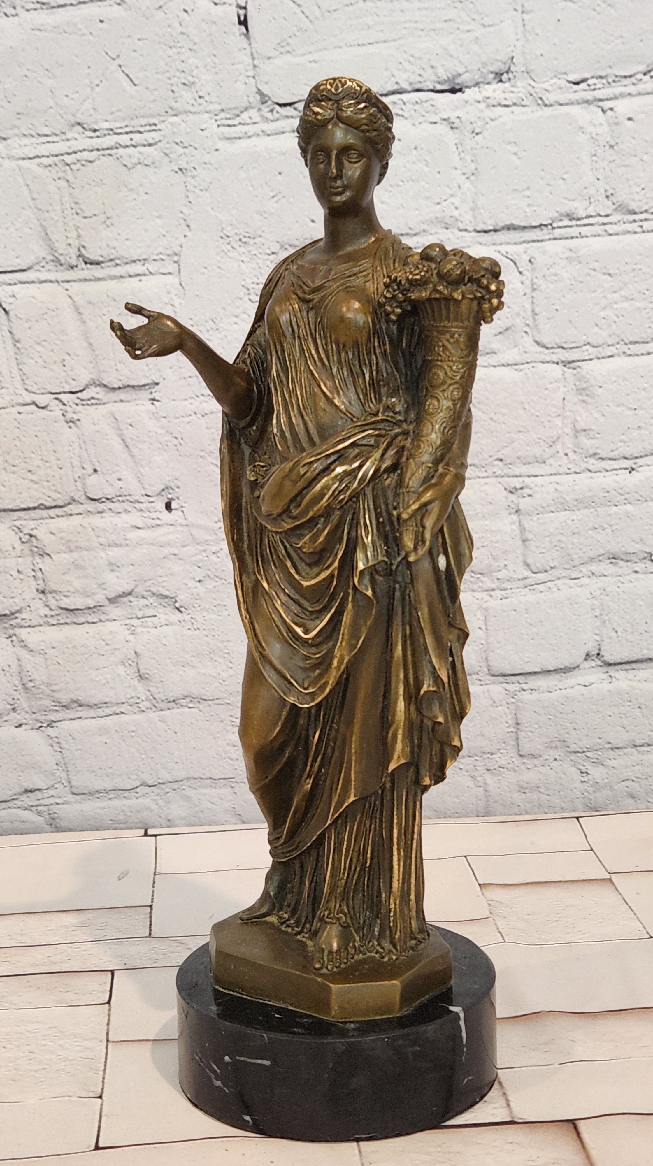 Fortune Fortuna Greek Goddess Hot Cast Original Bronze Sculpture By jean Patoue
