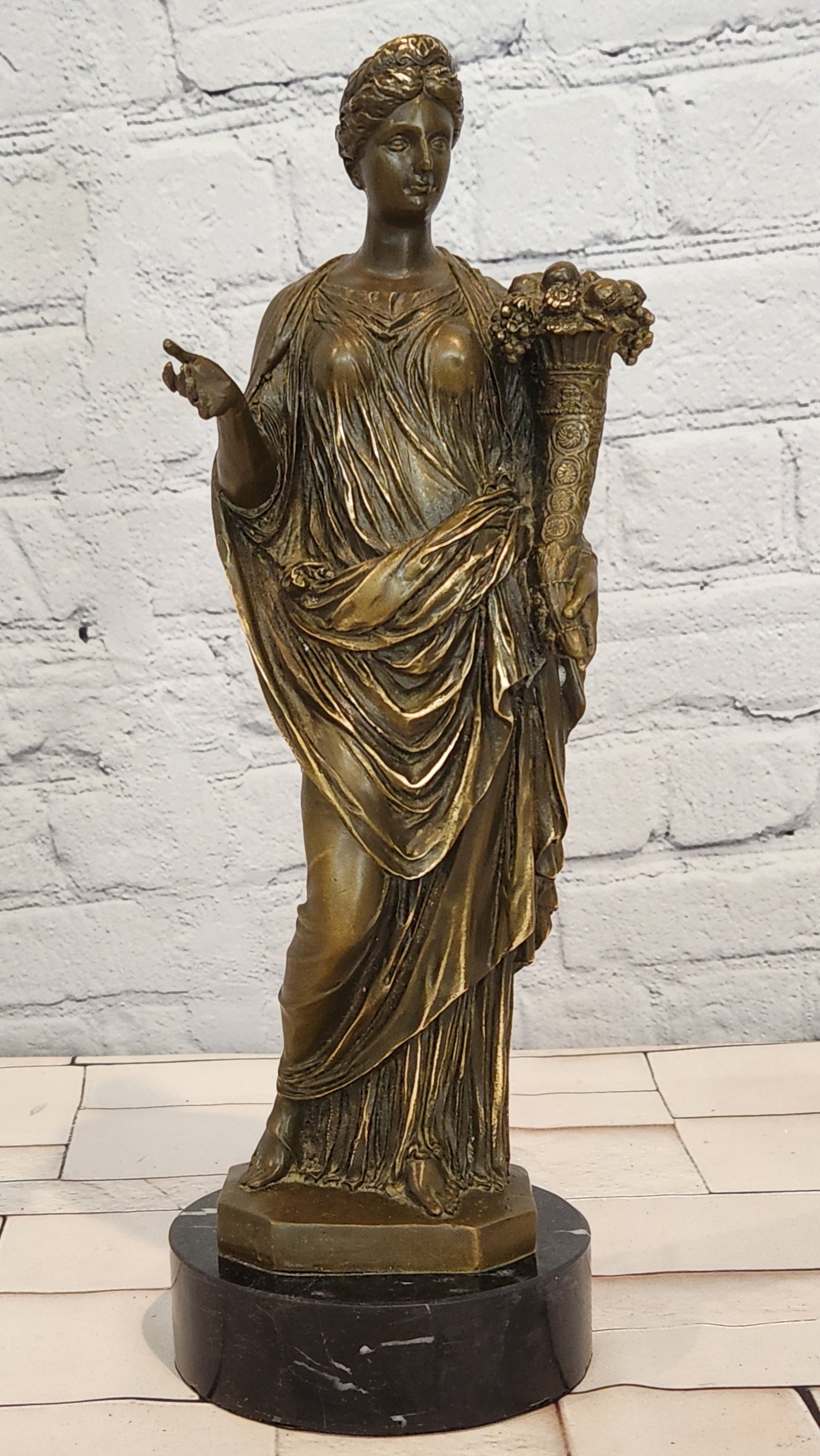 Fortune Fortuna Greek Goddess Hot Cast Original Bronze Sculpture By jean Patoue