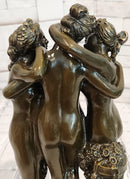 Three Graces by Canova Genuine Bronze Sculpture Hand Made Classic Artwork