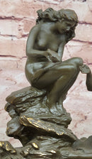Bronze Sea Nymphs on Marble Base – Dual Nude Composition