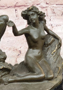Bronze Sea Nymphs on Marble Base – Dual Nude Composition