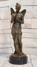 Signed Original Annie Psyche Beautiful Maiden Greek Mythology Bronze Sculpture