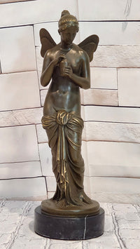 Signed Original Annie Psyche Beautiful Maiden Greek Mythology Bronze Sculpture