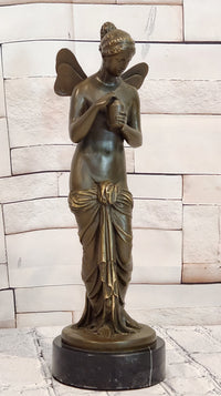 Signed Original Annie Psyche Beautiful Maiden Greek Mythology Bronze Sculpture