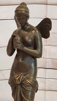 Signed Original Annie Psyche Beautiful Maiden Greek Mythology Bronze Sculpture