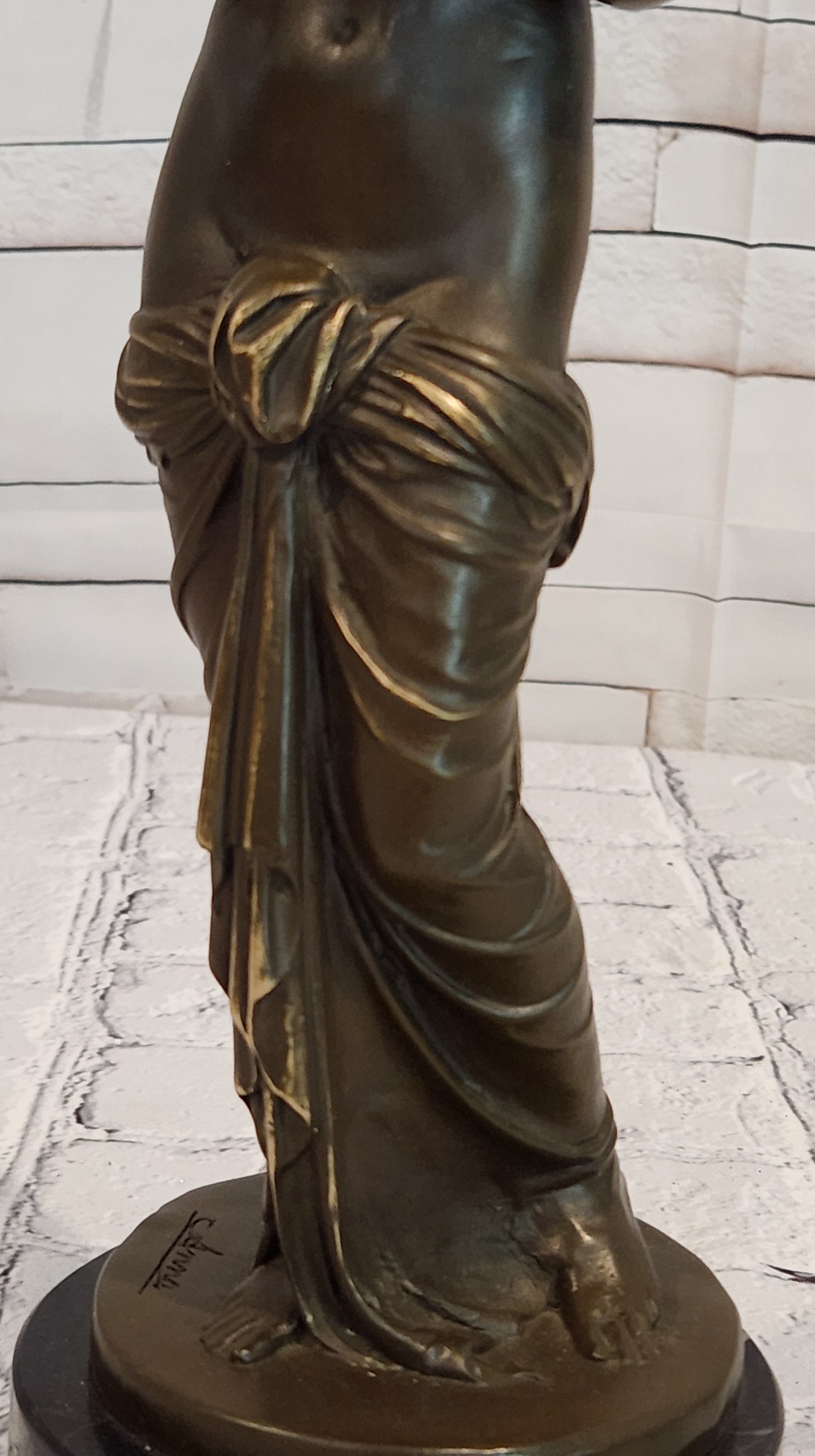 Signed Original Annie Psyche Beautiful Maiden Greek Mythology Bronze Sculpture