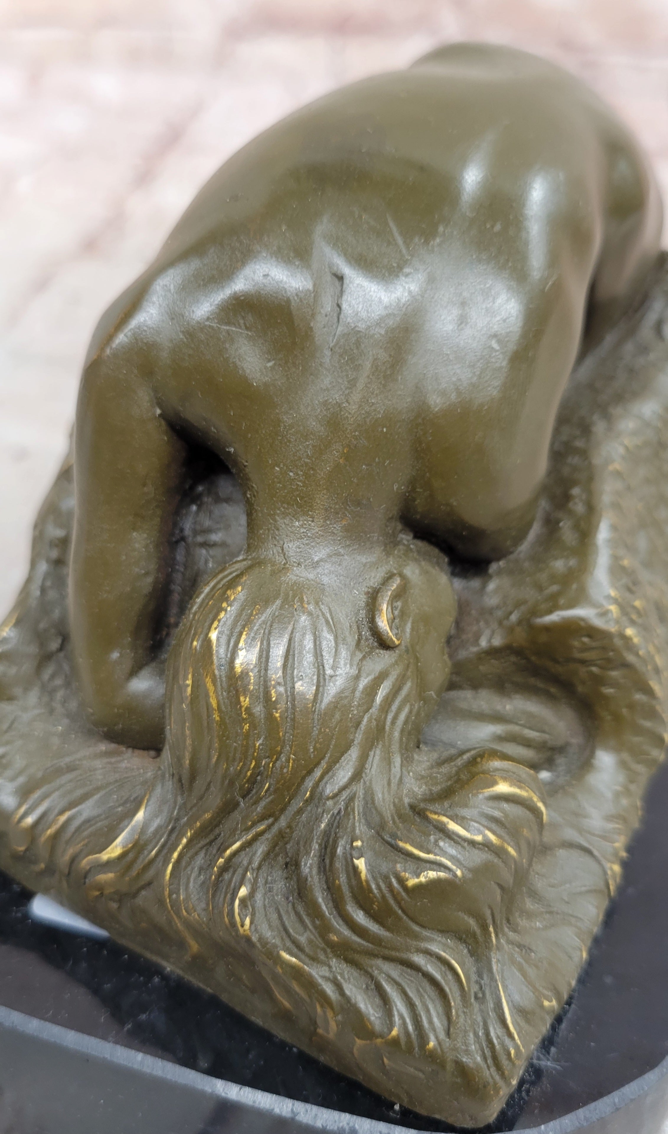 Bronze La Danaide Rodin Classical Nude Sculpture