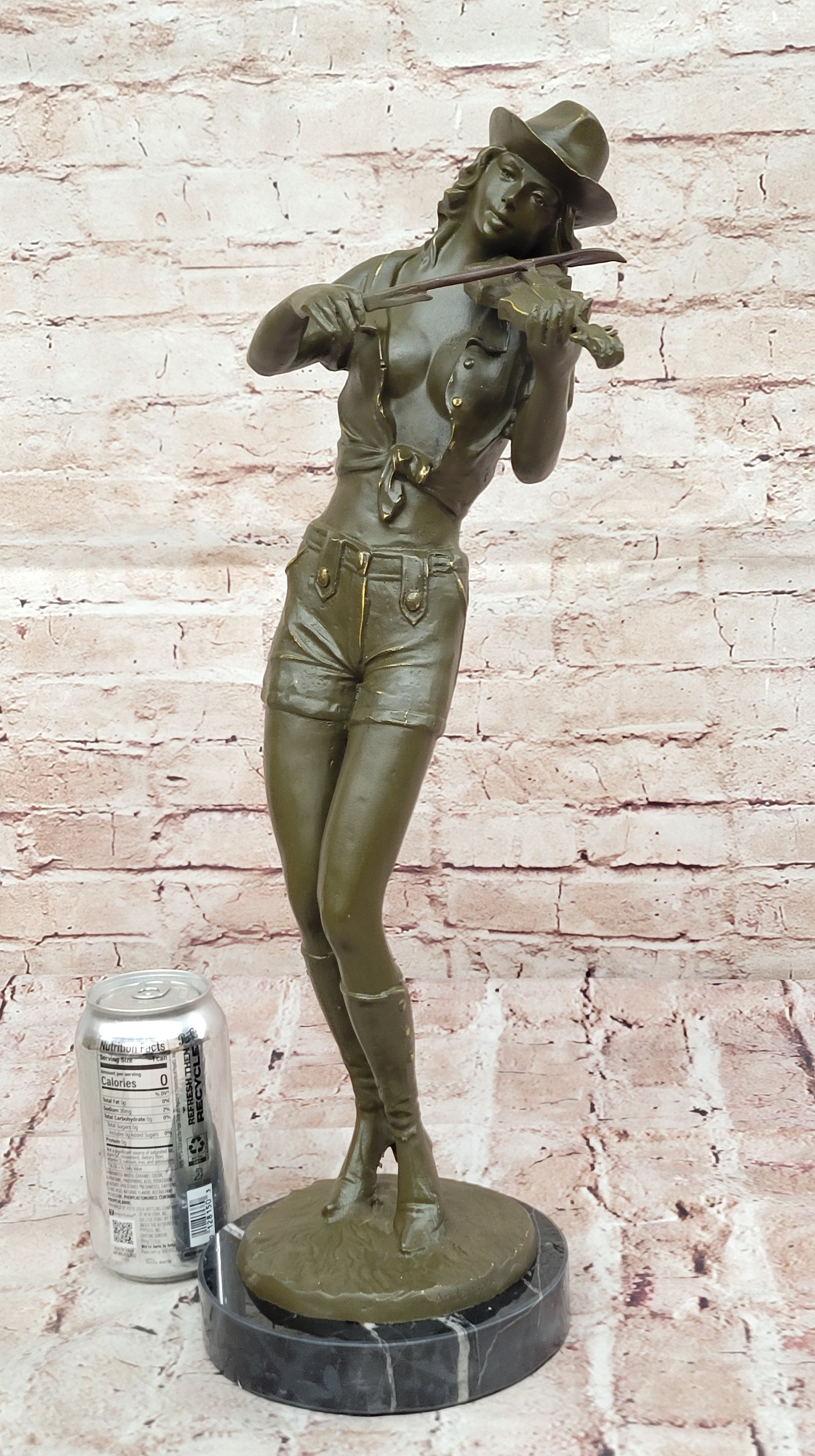 Cowgirl Violinist Bronze Sculpture – Western Music
