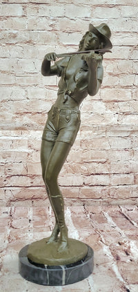 Cowgirl Violinist Bronze Sculpture – Western Music