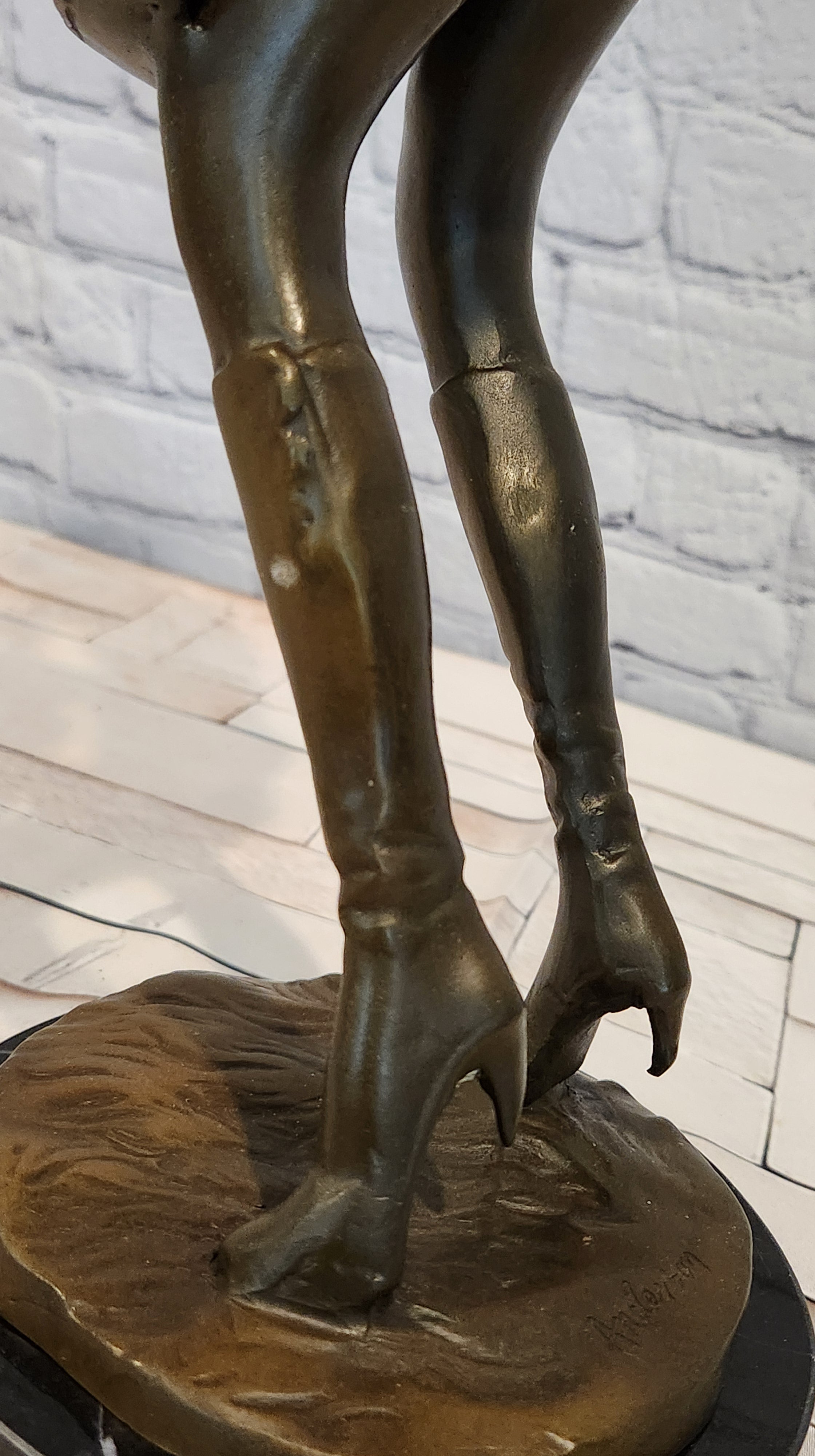 Large Bronze Sculpture Music Woman Cowgirl Art Statue Cello Player by Anderson