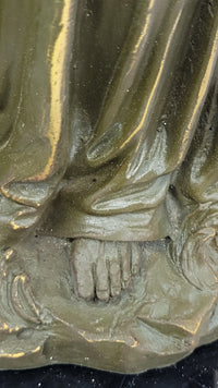 Jesus as Shepherd with Lambs Bronze Sculpture