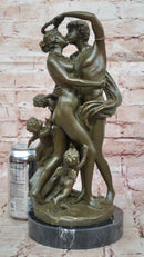 Romantic Lovers & Cherubs Bronze Sculpture by Milo