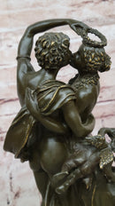 Romantic Lovers & Cherubs Bronze Sculpture by Milo