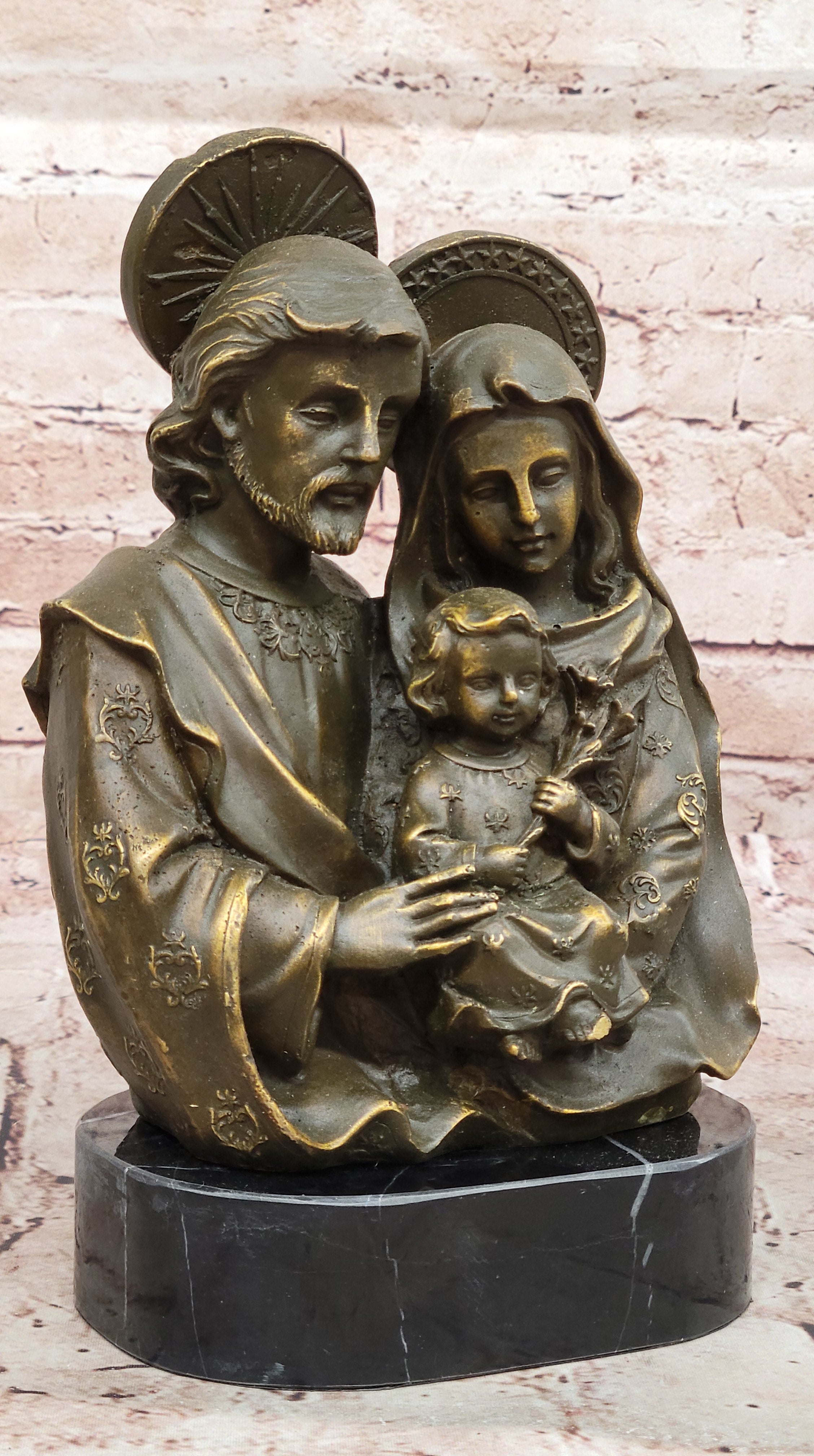 Holy Family Bronze – Jesus, Mary & Joseph Sculpture