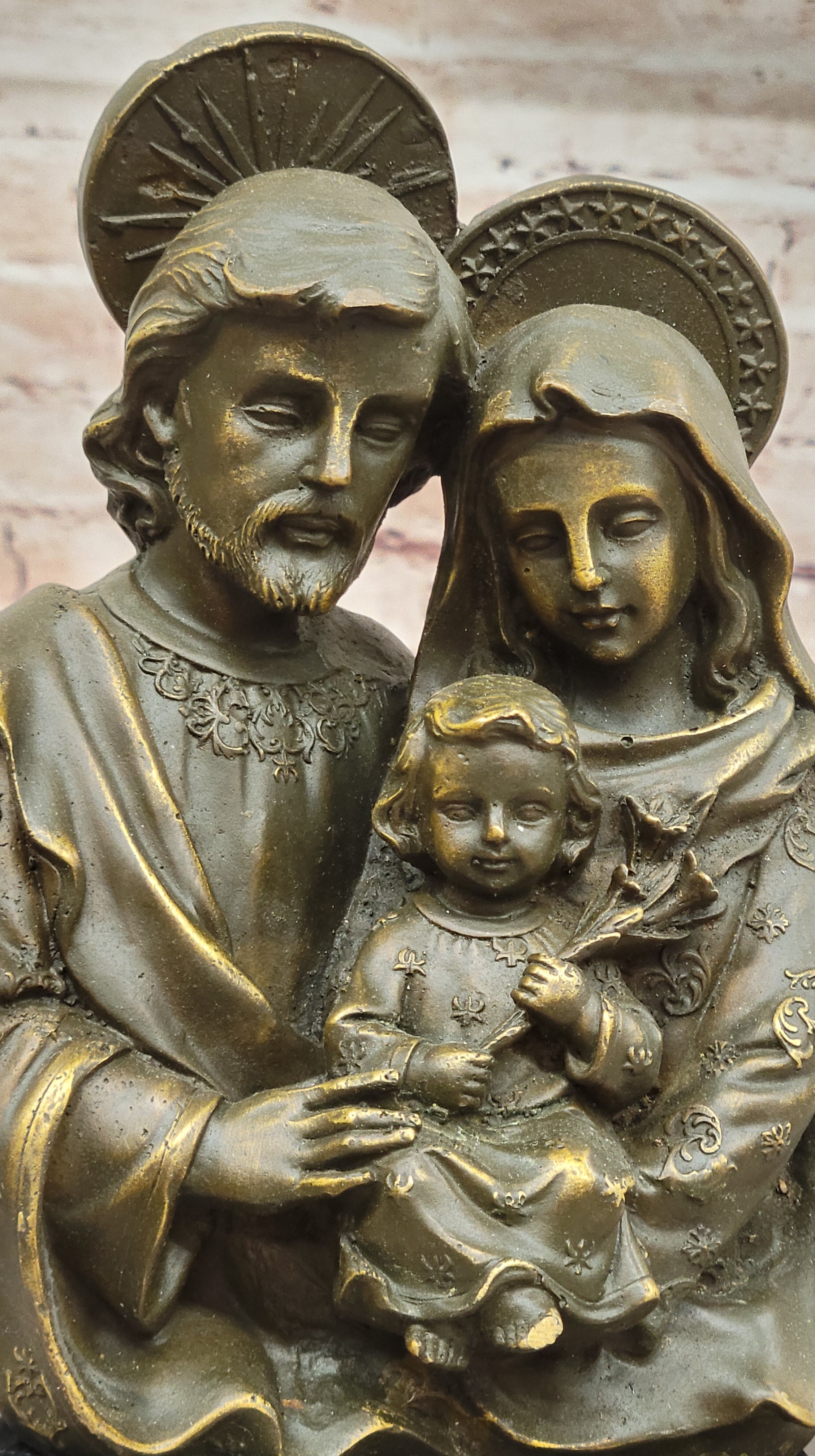 Holy Family Bronze – Jesus, Mary & Joseph Sculpture