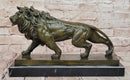 Finest Majestic Bronze Lion Sculpture by Barye Wildlife Animal Artwork Statue