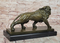 Finest Majestic Bronze Lion Sculpture by Barye Wildlife Animal Artwork Statue