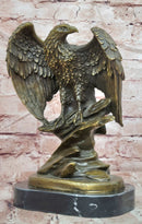 American Patriotism Freedom Eagle Real Bronze Sculpture by Moigniez Figurine
