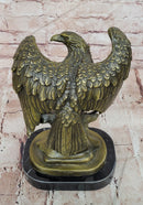 American Patriotism Freedom Eagle Real Bronze Sculpture by Moigniez Figurine