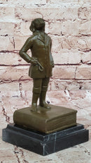 Anthropomorphic Dog Bronze Sculpture on Book - Whimsical Art