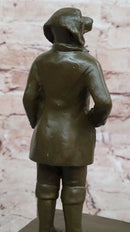 Anthropomorphic Dog Bronze Sculpture on Book - Whimsical Art